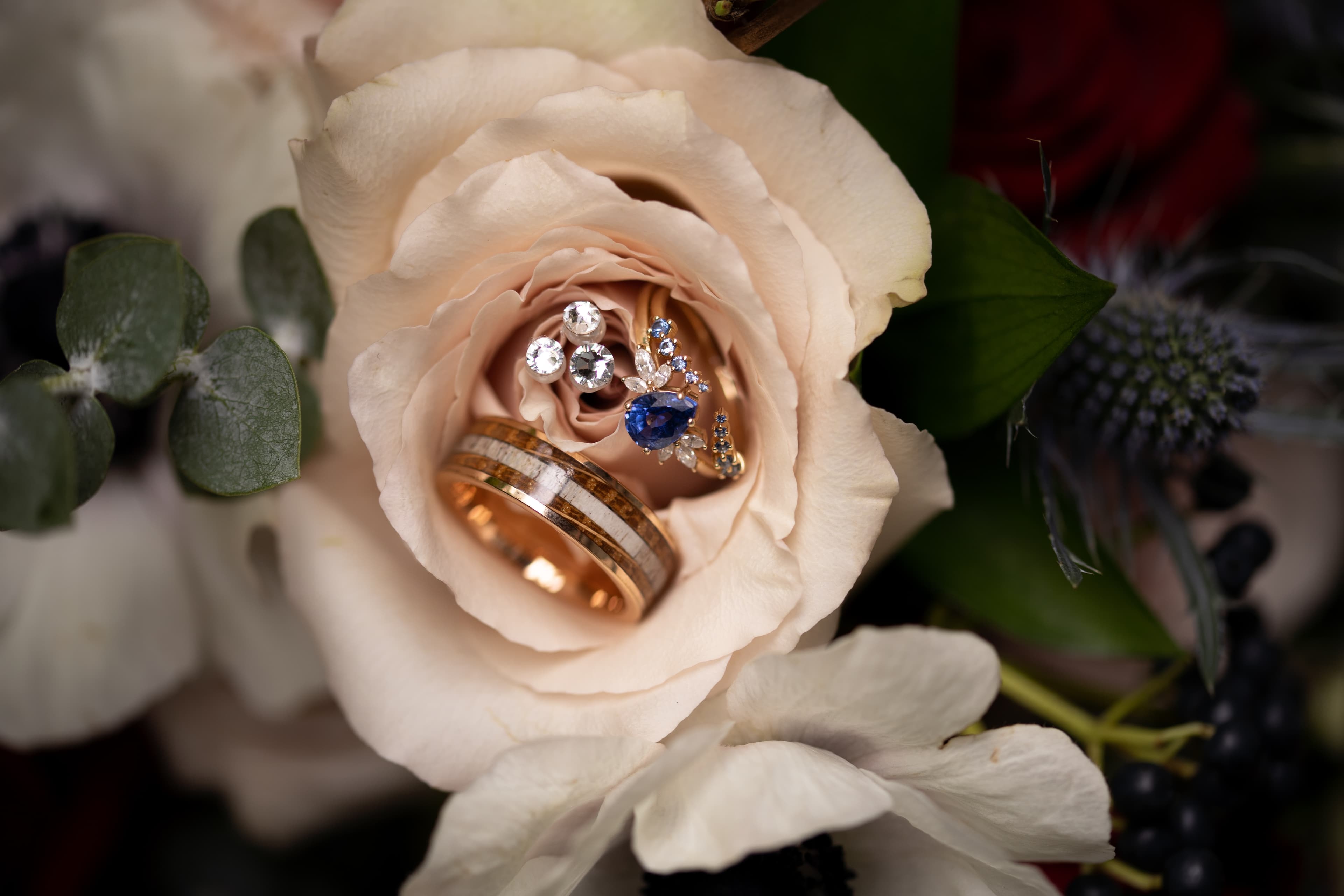 A ring inside a rose.